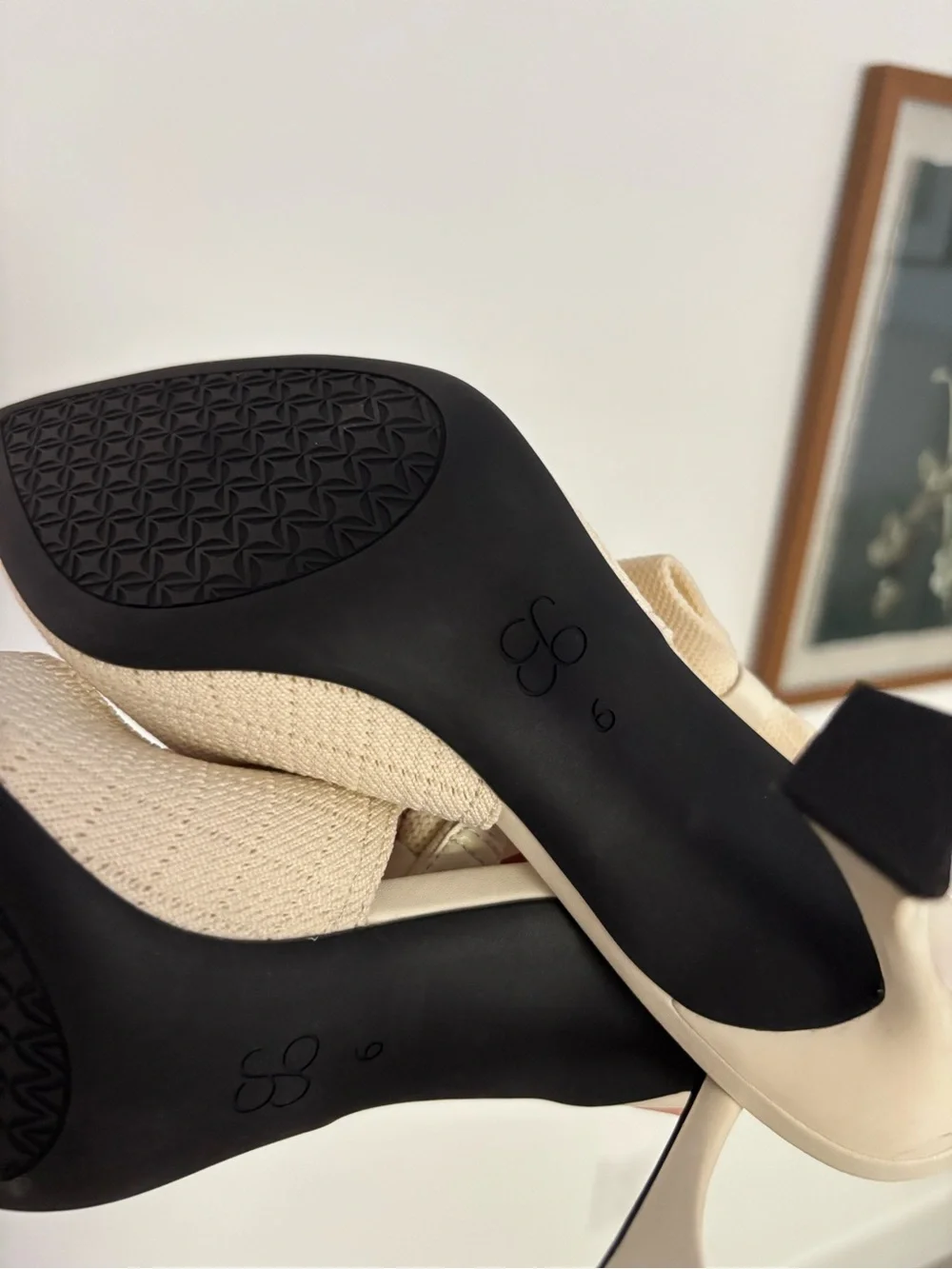 Cosy Island Cream Slingback Bow Heels - Picture 8 of 8